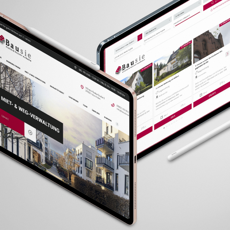 Webdesign und Programmierung - Kunde: Bausie GmbH